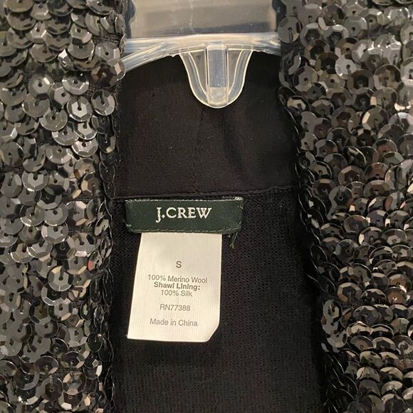 J Crew Sparkle 100% merino wool open cardigan - Picture 3 of 4